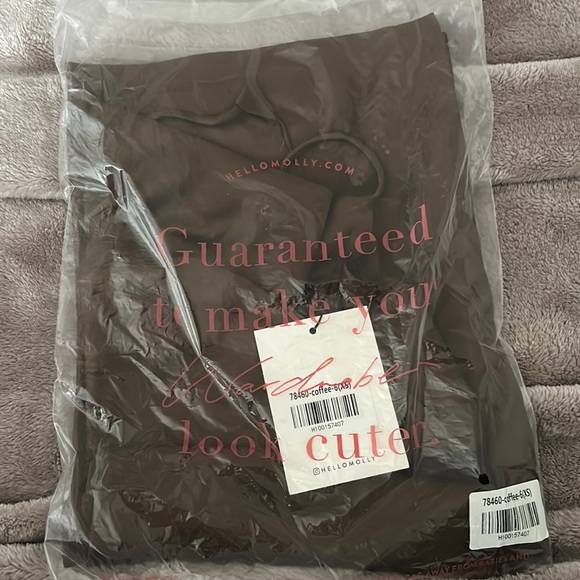 Hello Molly “Who Loves You” Midi Dress Coffee - Picture 3 of 3